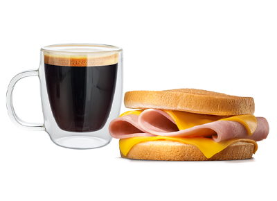 Café + Tostado con Jamón y Queso