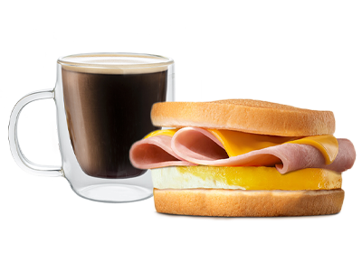 Café + Tostado Americano con Jamón